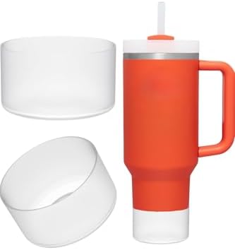 1 Adet Silikon Taban Koruyucu – 20/30/40 Oz ile Uyumlu – Bardak Altı Kılıfı, Kaymaz ve Sessiz Kullanım – Beyaz Renk