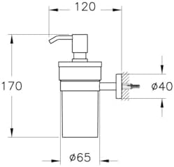 Base 200 A44107 Sıvı Sabunluk, Krom