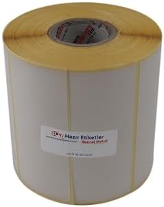 hazır al hızlı al Eko Termal Etiket 25mm x 45mm Ruloda 3750 Adet 40mm Çapında Direk Termal Transfer Etiketi Yan Yana 4 lü