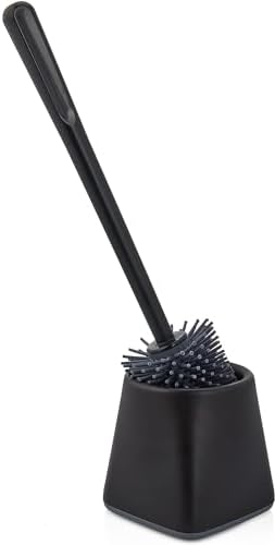 Silikon Wc Fırçası,Klozet,Tuvalet Temizleme Fırçası,Yumuşak Uçlu Silikon Fırça (Siyah)