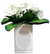 DAHİL, DAHİL,VAZODA ÇİÇEK,BEYAZ YAPAY ÇİÇEK, DEKORATİF ÇİÇEKLİ KARE 8X8X16CM