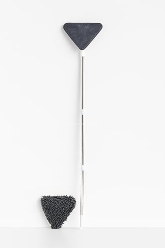 Üçgen Duvar Yüzey Temizlik Mopu, Boyu Ayarlanabilir, 2’li Bezli, 150 cm Sap, Özel Mikrofiber Bez, Dalga İzi Bırakmaz, Islak Kuru Kullanım, Dayanıklı, Pratik Temizlik Aleti
