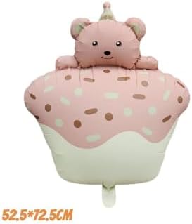 Retro Pastel Kek Folyo Balon Pembe 52.5-72.5 Cm