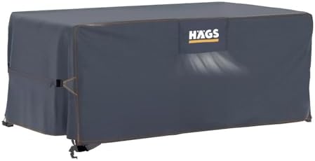 Bahçe Mobilyası Örtüsü, 150-90-74cm, Ağır Hizmet Kumaş, Su Geçirmez, Dış Mekan Masa Örtüsü, Havalandırmalı Masa ve Koruma Kılıfı Gri