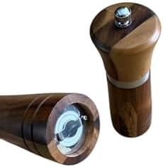 Akasya Komple Ahşap Gövdeli Tuz Karabiber Değirmeni Baharat Öğütücüsü 16 Cm - 2 Adet - 392