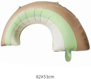 Retro Gökkuşağı Folyo Balon Büyük Boy Yeşil