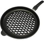 Amt Delikli Döküm Bbq Tava 32Cm, Sökülebilir Saplı, H:4Cm