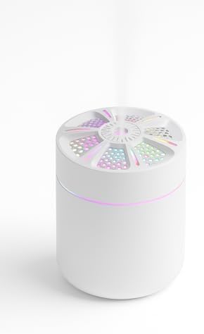 LED Işıklı Mini Aroma Difüzör Beyaz USB Hava Nemlendirici Sessiz Çalışan Taşınabilir Nem Makinesi Masaüstü Oda Ofis Araç İçin Uygun Otomatik Kapanma Özellikli