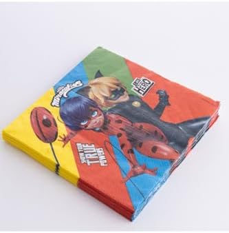 Miraculous temalı 20 adet peçete, 33x33 cm