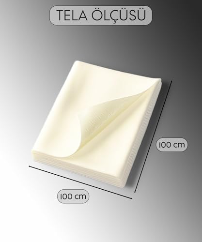 modern teknik tekstil BSN Tela 1x1 metre 50 micron - Çift Taraflı Yapışkan Tela - Yapıştırma Telası - Laminasyon Telası - Dikiş Nakış Telası - Ütü ile Yapıştırılan Tela - Kağıtlı Tela