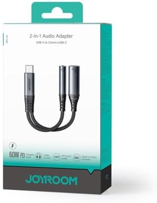 SY-C02 Audio-Transfer Serisi 2'si 1 Arada Ses Adaptörü, Siyah