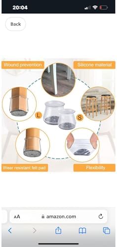 36 Adet (2Cm - 2,5 Cm) Keçeli Silikon Yarı Saydam Mobilya Kaydırmaz Zemin Koruyucu,Beyax