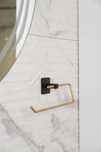 Yapışkanlı Kare Açık Solo Havluluk Havlu Askısı Altın Siyah S-110