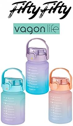 1000 ml Pipetli/Pipetsiz Kullanım Çift Renk Motivasyon Matarası Hediyeli