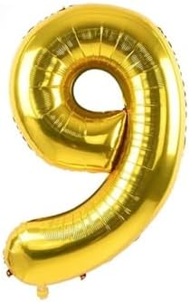 5DM 9 Rakam Folyo Renk Balon Küçük 35 cm