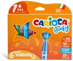 Carioca Bebek Süper Yıkanabilir Keçeli Boya Kalemi 6'li +1 Yaş