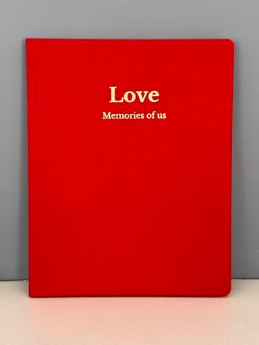 Memories & More – Aşk Anı Defteri “Kırmızı” – 22x28 cm – Kapaklı & Altın Yaldız Detaylı Hatıra Defteri