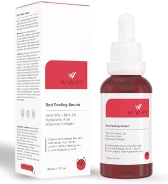 WIWIFY Gözenek Sıkılaştırıcı Akne Karşıtı Yenileyici Botanikal Kolajen Peeling Serum (aha10% + Bha2%) 30 Ml RED PEELING SERUM