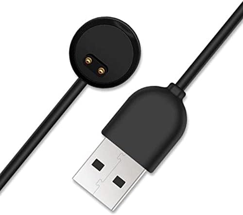 Mi Band 7 İle Uyumlu Giyilebilir Akıllı Saat Şarj Kablosu Manyetik (Mi Band 5/6 / 7 / Band 5 İle Uyumlu) USB Şarj Aleti (Siyah)
