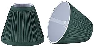 Aspen 33123-2, Avize Pileli Klipsli Yeşil Gölge, 7,62 cm Üst x 15,24 cm Alt x 12,7 cm Eğim, 2'li Set