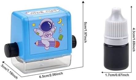 Çocuklar İçin Eğlenceli Ve Öğretici Matematik Toplama İşlemleri Kaşesi, Eğitim Öğrenme İçin Çarpım Tablosu Kaşesi Mürekkep Hediyeli Matematik Rulosu Damgası (MAVİ)
