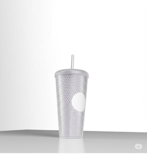 Efe Mark Kristal Desen 750 ml Pipetli Soğuk İçecek/Kahve Bardağı Beyaz