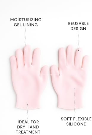 Busstier Silikon Spa Eldiven Nemlendirici Yumuşak Eldiven 1 Çift Cilt Bakım Eldiveni Kuru Ellere Özel Nemlendirici Spa Eldiveni Masaj ve Gece Bakım Kullanımı İçin Uygun