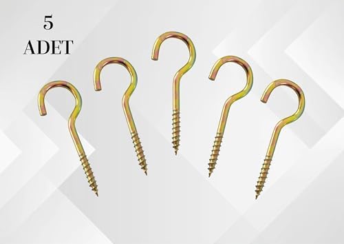 Açık Piton BA23150 23X150 Metal Montaj Ankrajı, Çok Amaçlı Vida Kancası, 90x35mm, 5 Adet