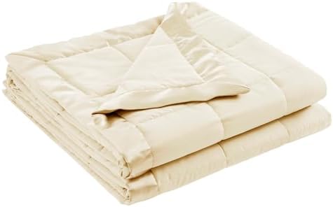 Windom Microfiber Alternative Blanket with 3M Moisture Management Ivory 108x90 Size Quilted Premium Soft 3M Scotchgard Moisture Microfiber For Bed, Couch or Sofa