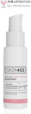 Skin401 SPF50+ Pink Tone Up Sunscreen Pembe Ton Eşitleyici Güneş Kremi 50 ml