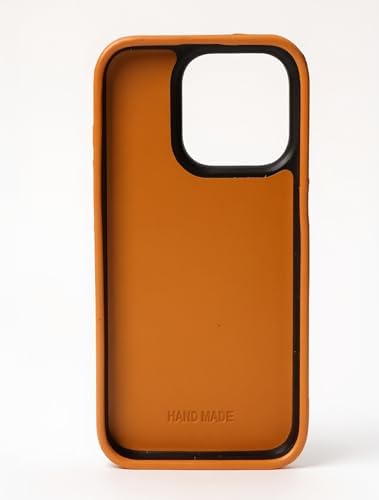 Virtuo 15 Pro Yapımı Hakiki Deri Telefon Kılıfı, GloTech Teknolojili, MagSafe Uyumlu, Karanlıkta Parlayan El Karanlıkta Parlayan El, Kapak Kahverengi (Kahverengi)