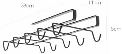 MY MUG-Bardak Askısı TOUCHTHERM Lava kaplama Siyah, 28x14x6cm