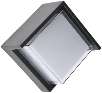 Modern LED Duvar Aplik, 15W, 1500 Lümen, 3200k, Gün Işığı, IP44, Siyah, Modern Tasarım Led Aplik İç ve Dış Mekan Duvar Lambası Dominik Gün Işığı Bahçe Duvar Apliği