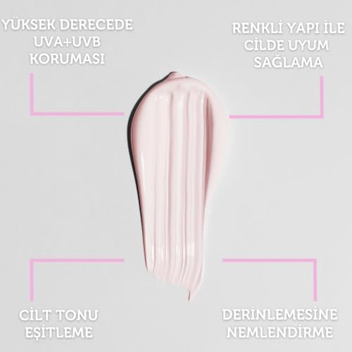 Aspel Ton Eşitleyici ve Nemlendirici Yüksek Korumalı SPF 50+ Pembe Güneş Kremi 50 ml