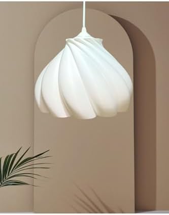 TIGEA  Pumpkin Tekli Avize Yatak Odası, Mutfak, Oturma Odası Beyaz Tasarım Tekli Sarkıt Avize (PLASTİK) Beyaz 25 x 70