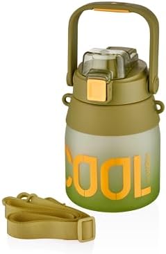 1000ml Askılı Tek Kapak Çift Kullanım Pipetli/Pipetsiz Kullanım Su Matarası