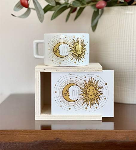 Tarot Ay Ve Güneş Tasarımlı Kutulu Kupa