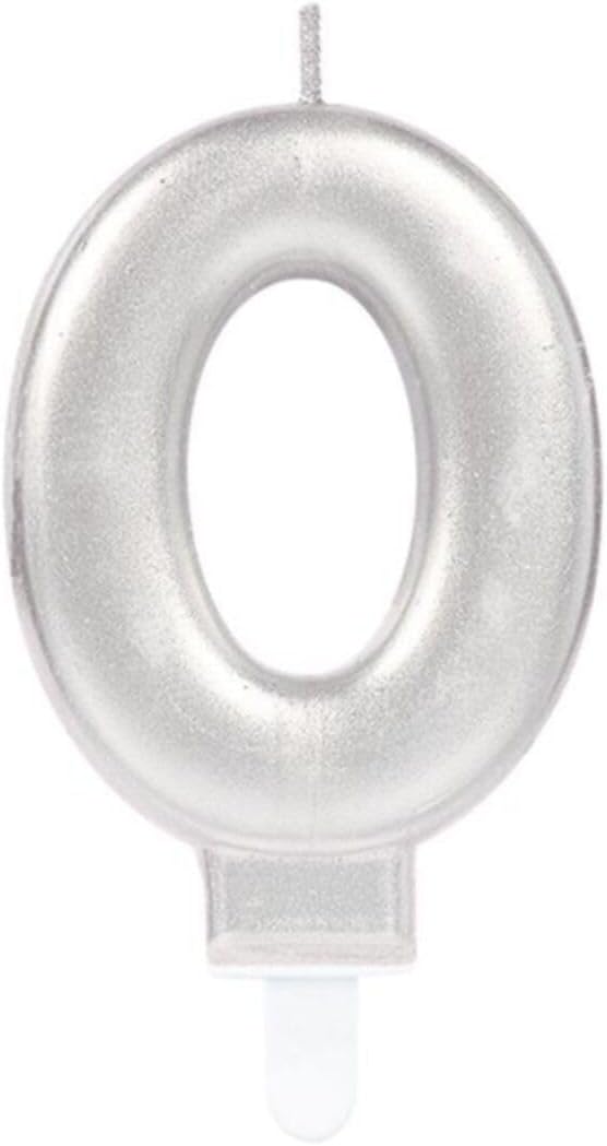 0 Rakam Mum Gümüş Renk