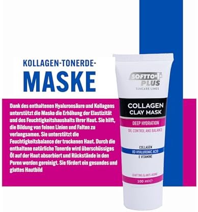 Softto Plus Kolajen Yağ Kontrol Ve Dengeleyici Kil Maskesi 100 Ml