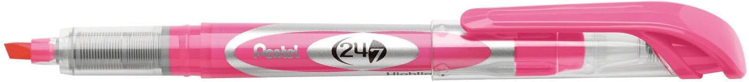 24/7 Highlighter Likit Mürekkepli, Şeffaf Gövdeli Fosforlu Kalem, Pembe