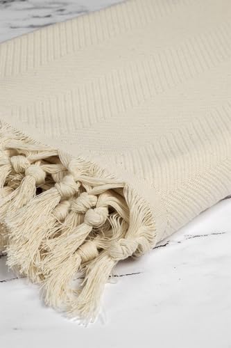 DENİZLİ  Trendy Koltuk Örtüsü Naturel 170 x 300