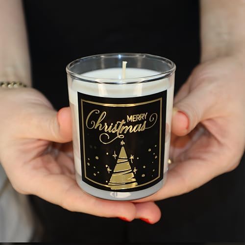 – Yılbaşı Hediyesi, Yılbaşı Çam Ağacı, Ahşap ve Baharatlı Sandal Kokulu, Doğal Biyo Balmum, 135 g Kokulu Mum, 40 Saat Yanma Süresi, Lüks Kutulu, Kadın ve Erkek için Şık Yılbaşı Hediye