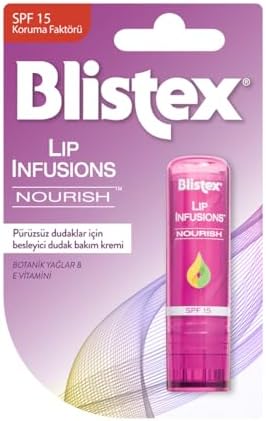 Blistex Lip Infusions Nourish SPF 15 Güneş Koruyucu Besleyici Dudak Bakım Kremi x2