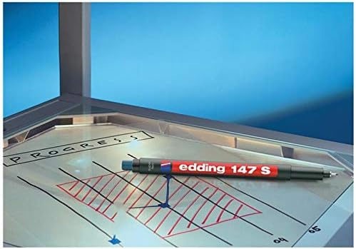 147 S silgili permanent kalem - asetat kalemi - kırmızı - 10 kalem - 0,3 mm yuvarlak uç