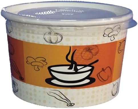 100 Adet Kapaklı Karton Çorba Kasesi 16 OZ