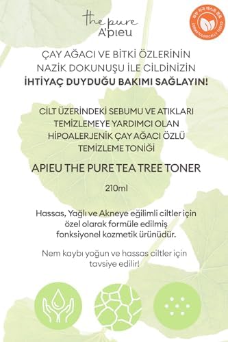 A'PIEU Yağlanma Eğilimli Ciltler İçin Çay Ağacı Özü İçeren Arındırıcı Tonik A'PIEU The Pure Tea Tree Toner