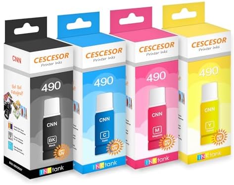 Cescesor GI 490 İçin 4 Renk Mürekkep Seti 1x140 ml 3x70 ml