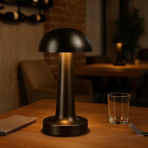 Siyah Dokunmatik Şarjlı Masa Lambası – 3 Renk Modu (6400K-3200K-1600K), 2W LED, 30-50 Lümen, 1200mAh Batarya, USB 5V DC