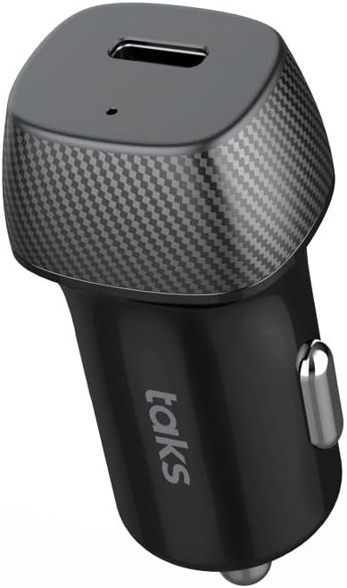 taks CP01 30W PD USB-C Araç Hızlı Şarj Aleti +USB-C-USB-C 3A Kablo, Siyah 5CP01CS
