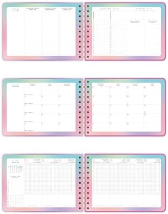 2026 Dikey Haftalık Ajanda – Yatay A5 Formda Spiralli Sert Kapak Haftalık Ajanda 21x15 cm